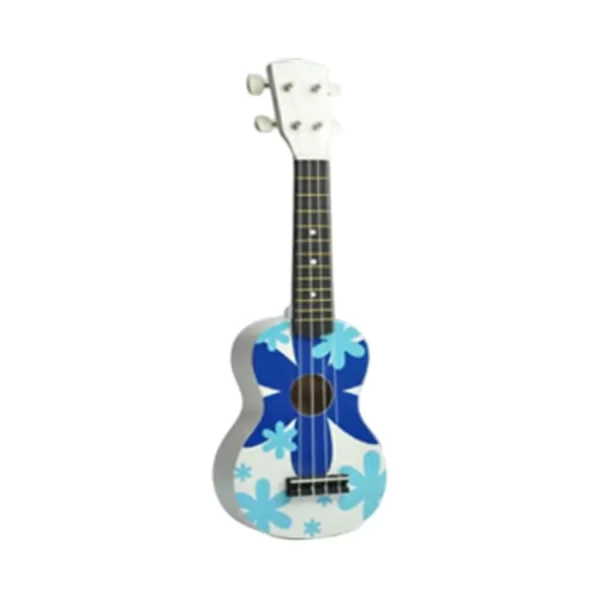 Renkli Ukulele Mavi Desenli