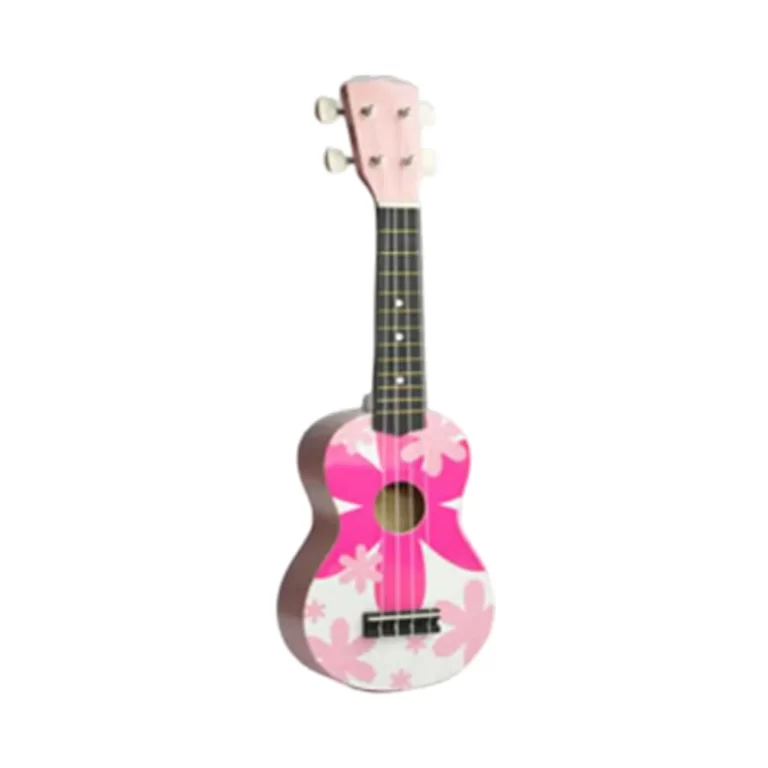 Renkli Ukulele Pembe Desenli