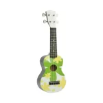 Renkli Ukulele Yeşil Desenli